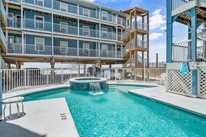 Gated pool and hot tub