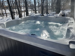 Enjoy our hot tub year round!