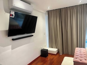 Each of the 7 bedrooms has a big screen TV.
