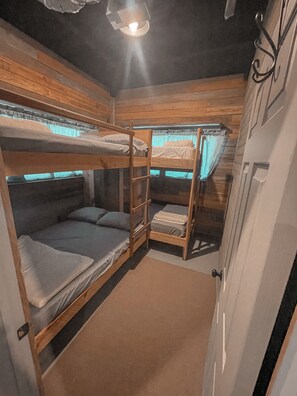 Second bedroom has a full sized bunk bed & a twin sized bunk bed.
