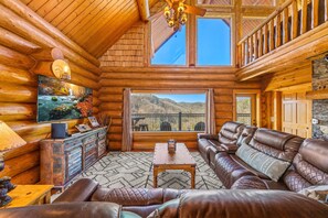 Spacious living with views.