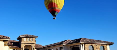 Several times throughout the year the Balloons fly directly over the Villa!