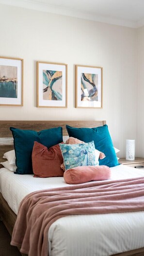 Hotel quality linens and comfortable beds gives you a great rest