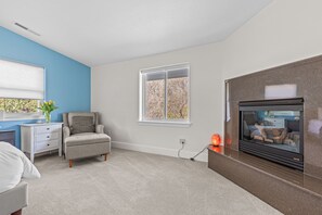 Our master suite with fireplace