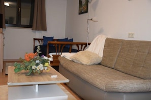 gemütliches Appartement- 1 Person, 25qm, extra Küche, Terrasse mit Bergblick-Couch