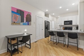 Our kitchen is designed with both form and function in mind - you'll love the stylish decor and ample counter space.