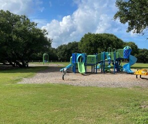 Hayman Park - directly across from the house with ample green space and playground. Throw the frisbee or kick the soccer ball.