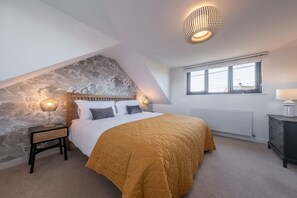 Cedar House, Holt: Master bedroom with super king-size bed