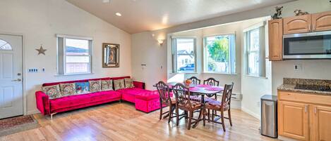 San Bruno Vacation Rental | 2BR | 1BA | 679 Sq Ft | Stairs Required for Entry
