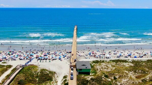 Drone view of SB Pier. The best summer concerts, on the SB Pier!