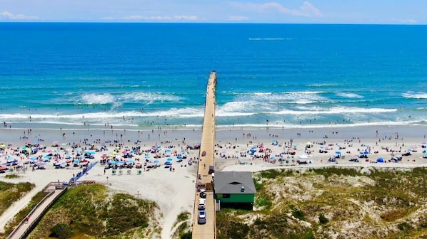 Drone view of SB Pier. The best summer concerts, on the SB Pier!