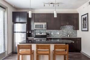 Fully equipped kitchen so you can cook (or not!)