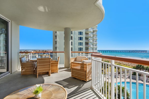 Gulf front Balcony