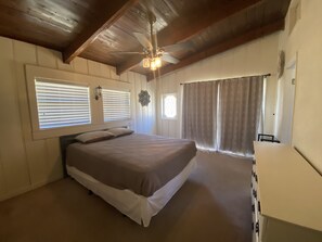 Primary bedroom with private bath with stand up shower