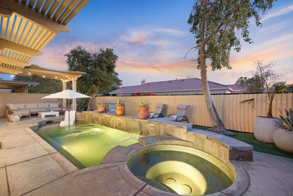 Enjoy the pool and spa
