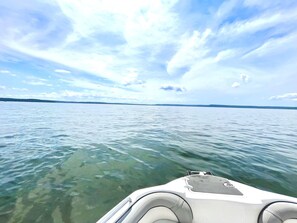 Bluest water part of Lake Eufaula! Makes for some amazing boat rides & swimming!