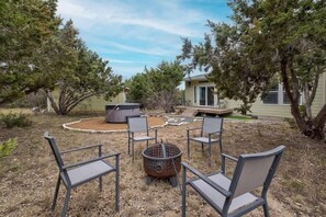 Have a s'mores party in our outdoor fire pit area with chairs