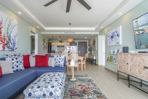Living room and kitchen