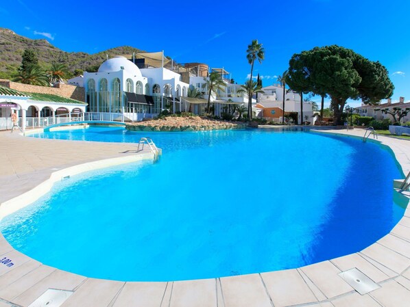 Schwimmbad, Resort, Freizeit, Hazienda, Hotel, Villa, Gartenmöbel, Schatten, Urlaub