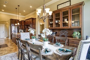 Dining room and kitchen