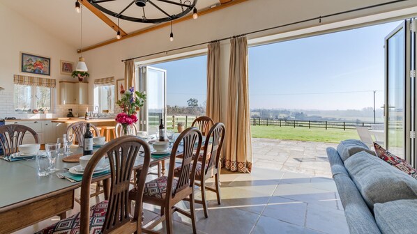 Dining Area with Views, The Old Barn, Bolthole Retreats