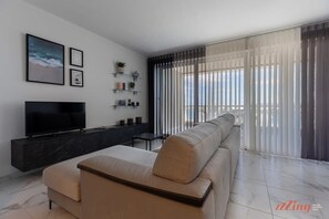 Living room with a balcony