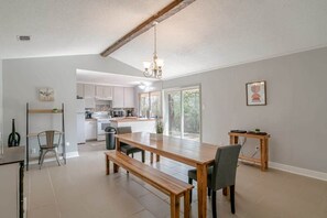 Large table for family meals