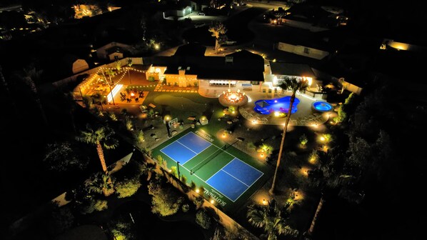 Aerial view of the home