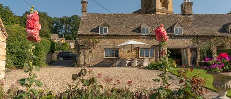 From garden looking up to Cottage