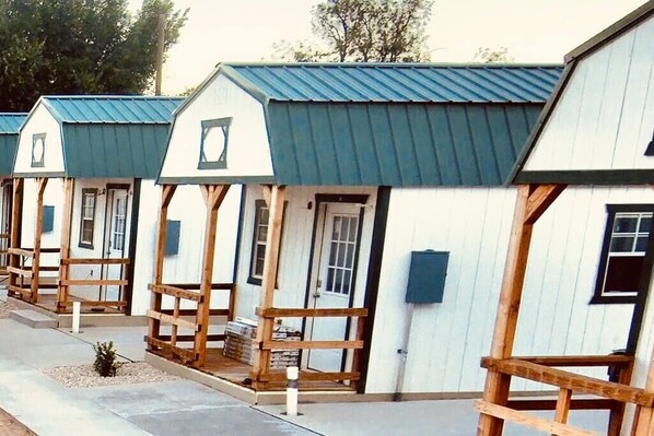 Outside your home away from home, to the right of it is your parking spot, 12'x24'
