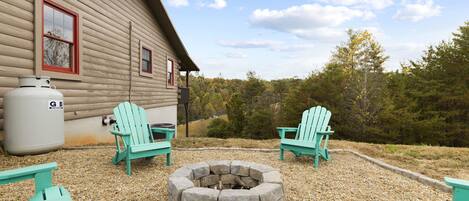 Relax by the fire pit with the whole group!