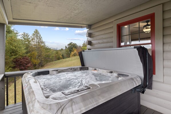 So inviting Hot Tub on Back Deck!