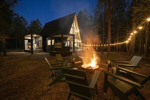 "Savor the moment with friends around the fire pit, sharing stories over cocktails or glasses of wine under the stars."