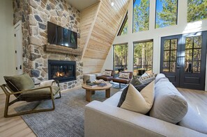 "The essence of modern design meets rustic charm, in a cabin designed for emotional escapes."
