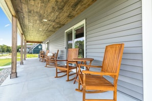 Plenty of outdoor seating for the whole family to enjoy the outdoors.
