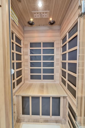 Infrared sauna for your private use. 
