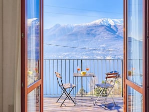 Sky, Furniture, Mountain, Window, Chair, Azure, Building, Wood, Interior Design, Paint