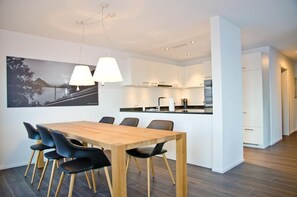 Dining area and kitchen