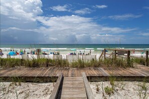 Walk right out to the beach.