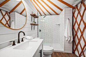 Full Bathroom in each Yurt!