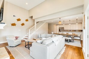 Relax on the comfortable sectional couch