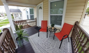 Guests love sitting on the porch watching the world go by.