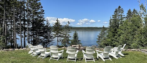 Outdoor banquet area