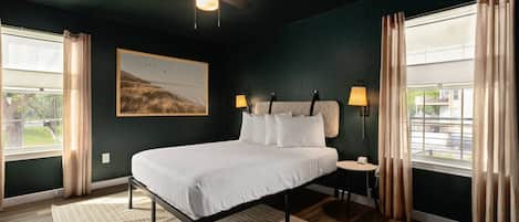 Relax in luxury linens and fluffy pillows after a long day on the Guadalupe River or exploring in town.