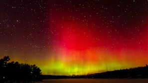 Aurora Borealis, photo by Tony Rodriguez March 23, 2023 Lower Highland Lake