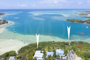 The Bay pool Oceanfront with private Jetty close to Ile aux Cerfs in  Mauritius