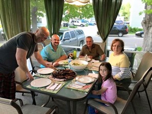 Enjoy a meal on the screen porch