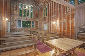 Original chapel is beyond peaceful. Just you and the sounds of Lake Michigan
