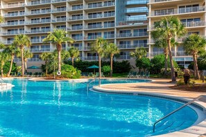 Views of the pool at the complex