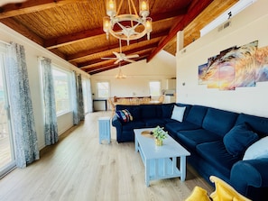 Main floor has plenty of natural light and ocean views.  